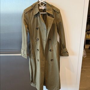 Veronica Beard Olive Trench Coat
